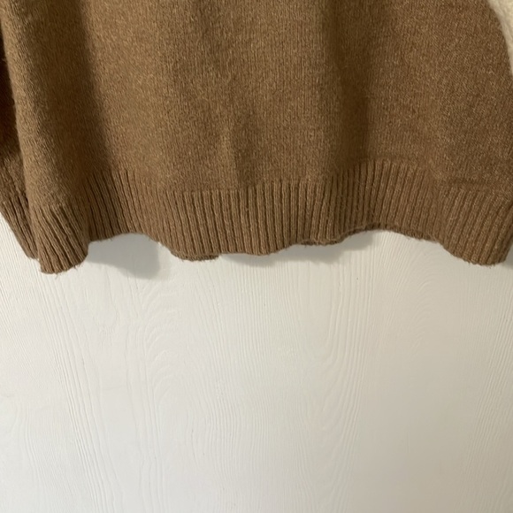 H By Halston Oversized Color Block Navy/Coral/Tan/Cream Sweater Size Medium - Picture 5 of 7